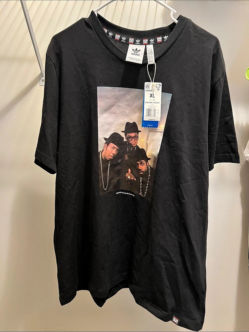 adidas Run-DMC Photo Tee Graphic T-Shirt Black XL (NEW)